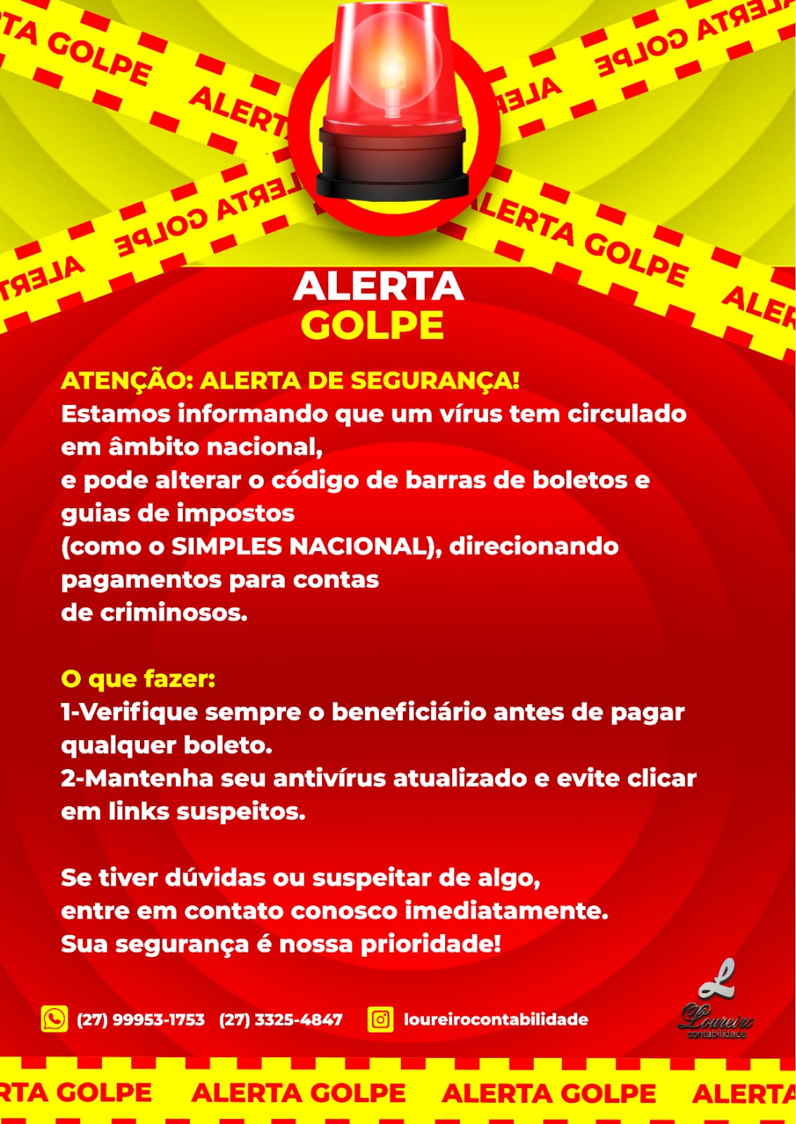 Alerta de golpe do boleto simples nacional